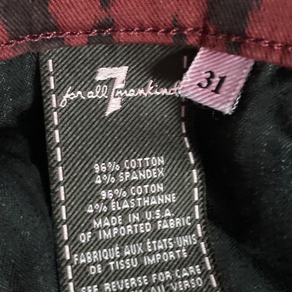 Red and Black Animal Print Jeans by Mankind - Picture 8 of 8